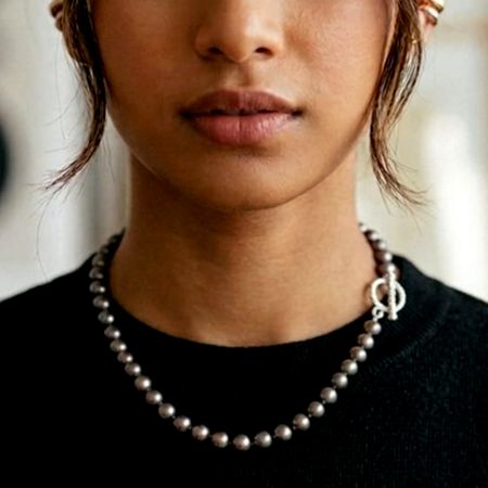 Handcrafted Black Freshwater Pearl Choker Necklace